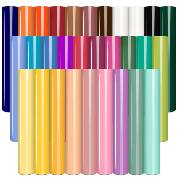 Tintnut Puff Vinyl Heat Transfer - 30 Sheets 12 x 10inches 3D Puff HTV Heat Transfer Vinyl Foaming Puff HTV Colorful Puffy HTV Iron on Vinyl for T-Shirts DIY Compatible with Cricut or Silhoutte Cameo