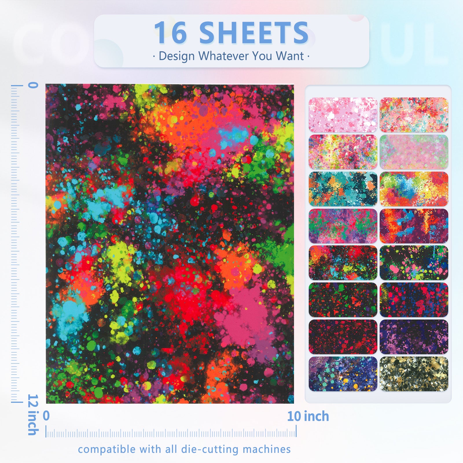 Tintnut Boho Color Heat Transfer Vinyl - 18 Sheets 12 X10 Inche