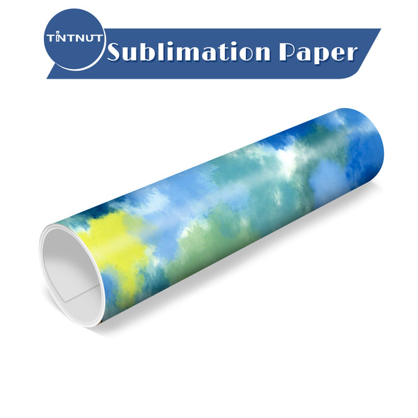 Tintnut Watercolor Clouds Sublimation Transfer Paper,Various Colors Sublimation Ink Transfer Sheets Compatible with ALL Machine and Easy to use Transfer.