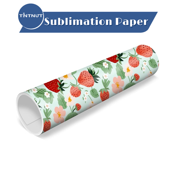 Tintnut Strawberry Pattern Sublimation Transfer Paper,Sublimation Transfer Sheets Compatible with Cricut for DIY Mugs,T-Shirts and Easy to use Weed.