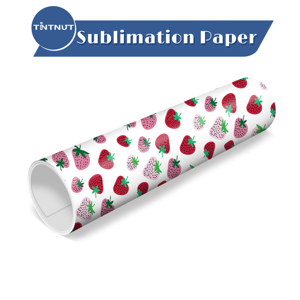 Tintnut Strawberry Sublimation Pattern Transfer Paper,Sublimation Ink Transfer Sheets Compatible with ALL Machine and Easy to use Transfer.