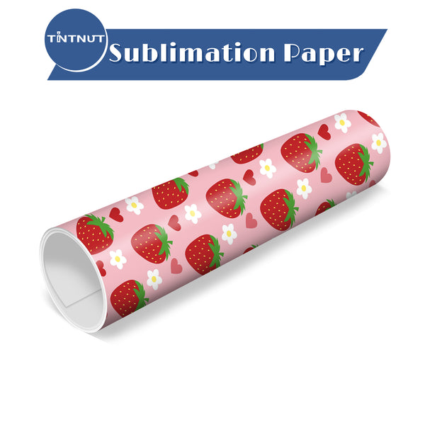 Tintnut Strawberry Sublimation Pattern Transfer Paper,Sublimation Transfer Sheets Compatible with ALL Machine and Easy to use Weed.