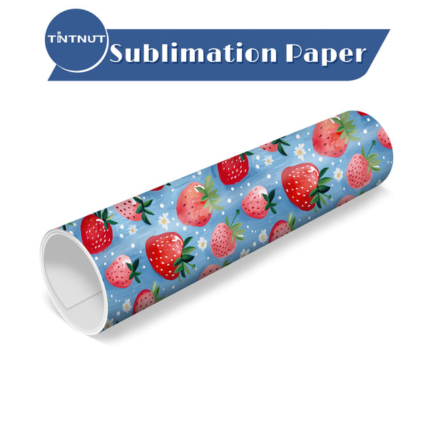 Tintnut Strawberry Sublimation Pattern Transfer Paper,Sublimation Transfer Sheets Compatible with Cricut for DIY Mugs,T-Shirts and Easy to use Weed.