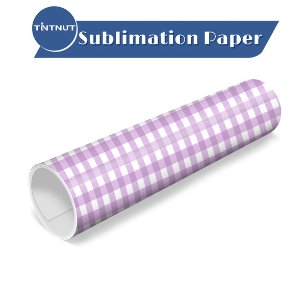 Tintnut Colored Plaid Sublimation Pattern Transfer Paper,Purple Plaid Sublimation Transfer Sheets Compatible with ALL Machine and Easy to use Weed.