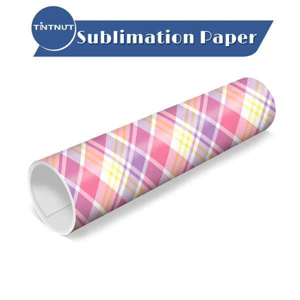 Tintnut Plaid Pattern Sublimation Transfer Paper,Colored Plaid Sublimation Transfer Sheets Compatible with ALL Machine and Easy to use Weed.