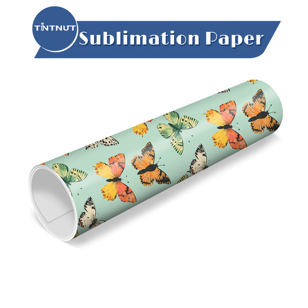 Tintnut Butterfly Pattern Sublimation Transfer Paper,Colorful Butterflies Sublimation Ink Transfer Sheets Compatible with Cricut for DIY Mugs,T-Shirts and Easy to use Transfer.