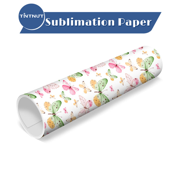 Tintnut Butterfly Pattern Sublimation Ink Transfer Sheets,Colorful Butterflies Sublimation Transfer Paper Compatible with Cricut for DIY Mugs,T-Shirts and Easy to use Transfer.