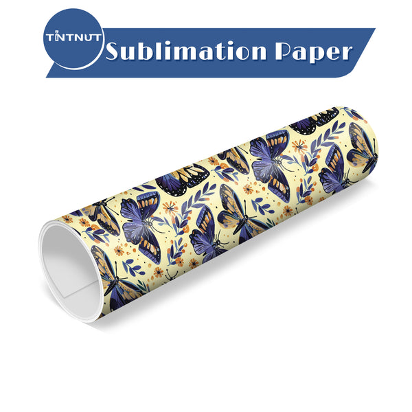 Tintnut Butterfly Pattern Sublimation Transfer Paper,Colorful Butterflies Sublimation Transfer Sheets Compatible with Cricut for DIY Mugs,T-Shirts and Easy to use Transfer.