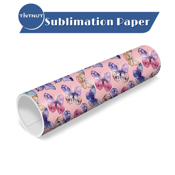 Tintnut Butterfly Pattern Sublimation Transfer Paper,Colorful Butterflies Sublimation Ink Transfer Sheets Compatible with Cricut for DIY Mugs,T-Shirts and Easy to use Weed.