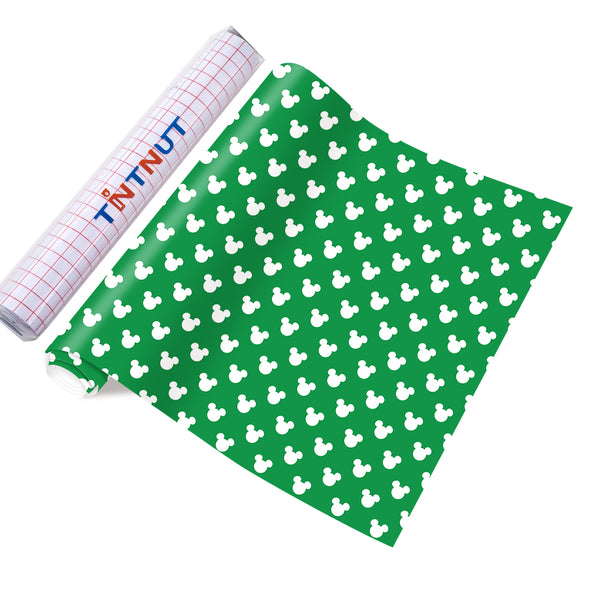 Tintnut Christmas Permanent Vinyl,Christmas Pattern Permanent Adhesive Vinyl for Cutting Machine,Waterproof Material for DIY