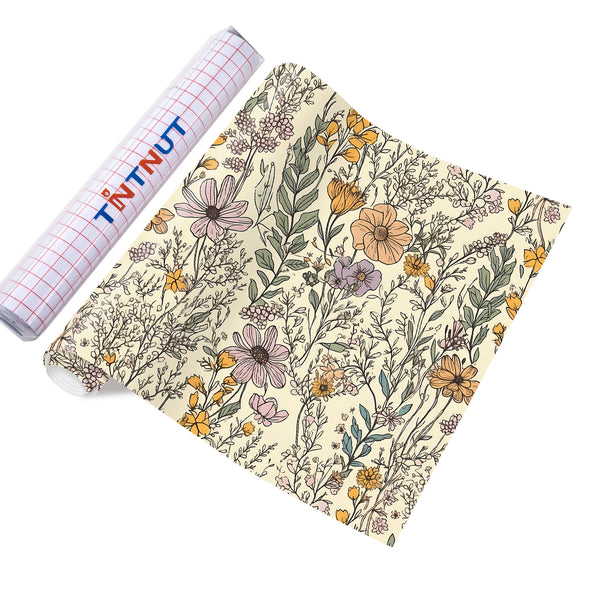 Tintnut Autumn Permanent Vinyl,Fall Permanent Adhesive Vinyl for Cutting Machine,Self Sticker Water Proofing Vinyl