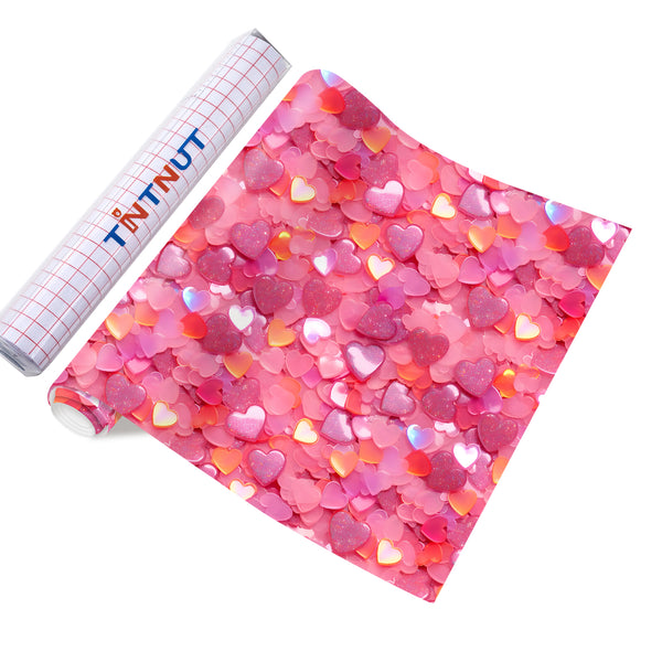 Tintnut Sparkle Pink of Valentine's Day Style Compatible with Cricut or Silhouette for Decor Self Sticker