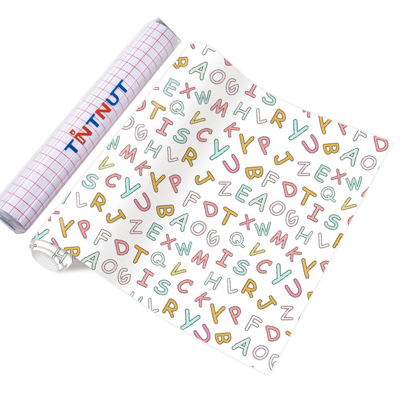 Tintnut Teachers' Day Colorful Letters Heat Parmanet Vinyl Adhesive Vinyl Sheets Self Sticker Water Proofing Vinyl