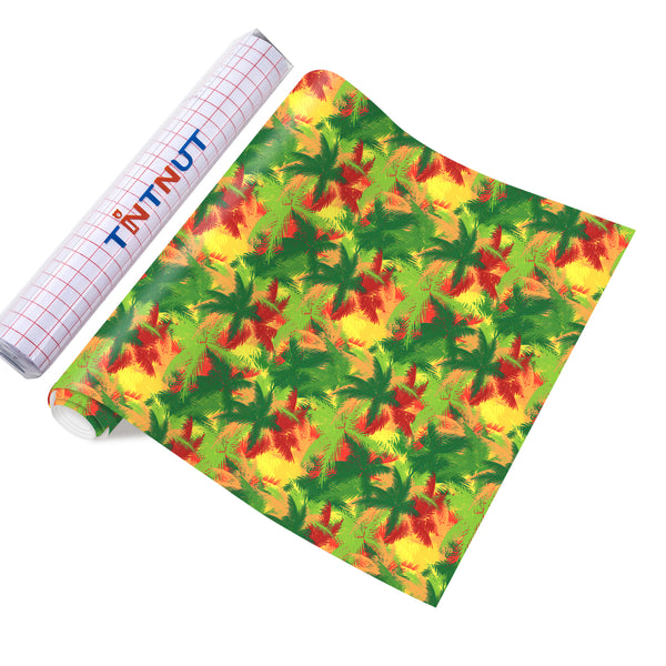 Tintnut Tropical Plant Permanent Vinyl Adhesive Vinyl Sheets Watercolor Self Sticker Water Proofing Vinyl
