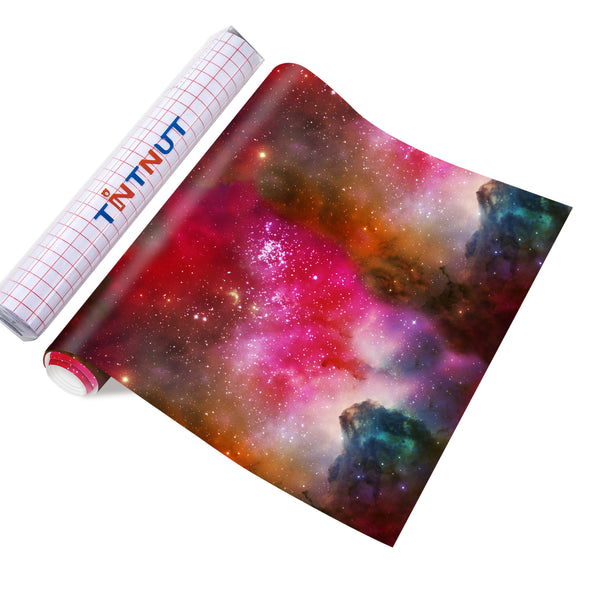 Tintnut Galaxxy Permanent Vinyl Red Adhesive Vinyl Sheets Watercolor Self Sticker Water Proofing Vinyl
