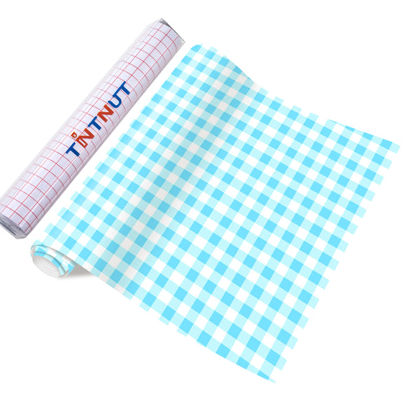 Tintnut Spring Plaids Permanent Adhesive Vinyl,Easter Plaid Patterned Permanent Vinyl for Cutting Machine,Home Decor Self Sticker