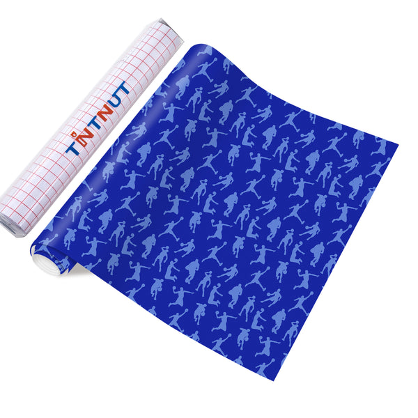 Tintnut Basketball Patterned Permanent Adhesive Vinyl,Permanent Vinyl for Cutting Machine,Waterproof Vinyl for Home Decor Self Sticker