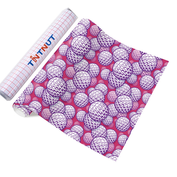 Tintnut Golf Patterned Permanent Vinyl,Permanent Adhesive Vinyl for Mugs,Waterproof Vinyl for Home Decor Self Sticker
