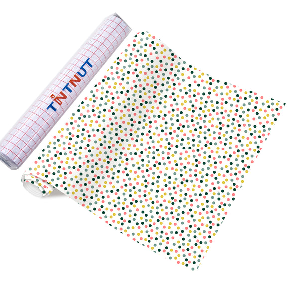 Tintnut Cute Style Patterned Permanent Vinyl,Rainbow Stripe Patterned Permanent Adhesive Vinyl,Compatible with Cricut or Silhouette