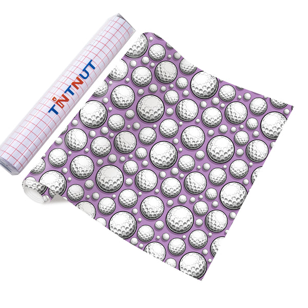 Tintnut Golf Patterned Permanent Adhesive Vinyl,Permanent Vinyl for Mugs、Bags,Waterproof Vinyl for Home Decor Self Sticker