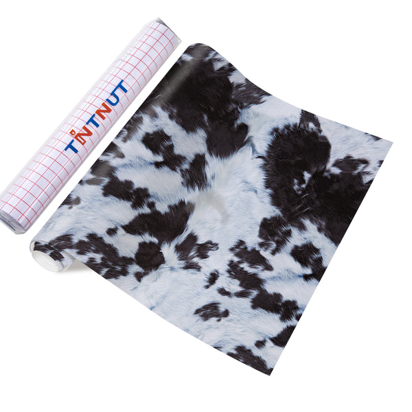 Tintnut Cowhide Permanent Vinyl, Cow Print Adhesive Vinyl, Permanent Outdoor Vinyl for Decor Sticker, Animal Print Vinyl, Self Sticker Water proofing Vinyl