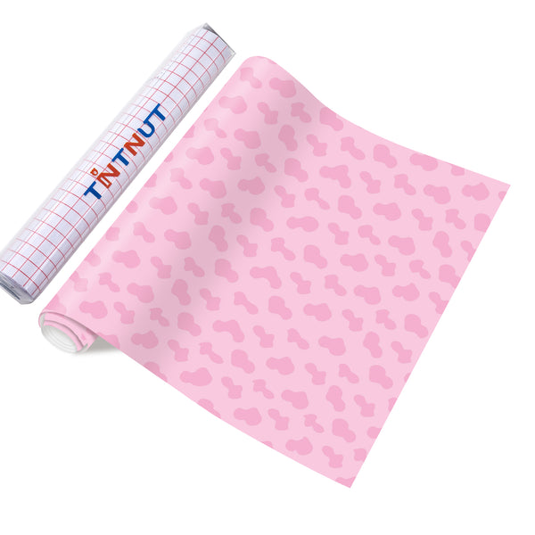 Tintnut Cow Patterned Permanent Adhesive Vinyl,Permanent Vinyl for Cutting Machine,Waterproof Vinyl for Home Decor Self Sticker