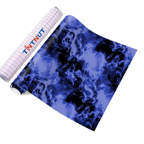 Tintnut Flame Permanent Vinyl,Flame Pattern Adhesive Vinyl, Permanent Outdoor Vinyl for Decor Sticker, Water proofing Vinyl