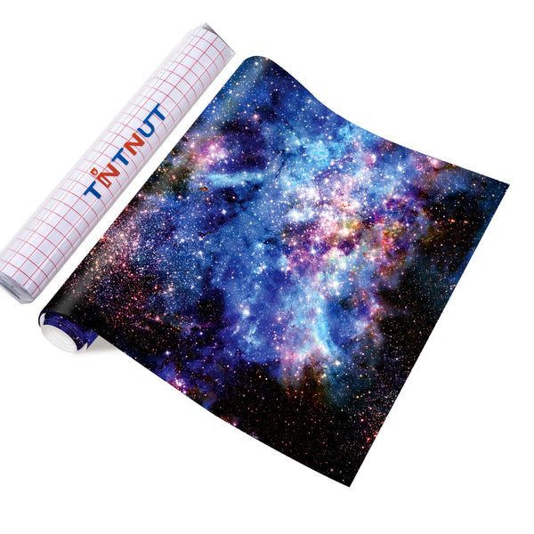 Tintnut Galaxy Permanent Vinyl  Dark Blue Adhesive Vinyl Sheets Watercolor Self Sticker Water Proofing Vinyl