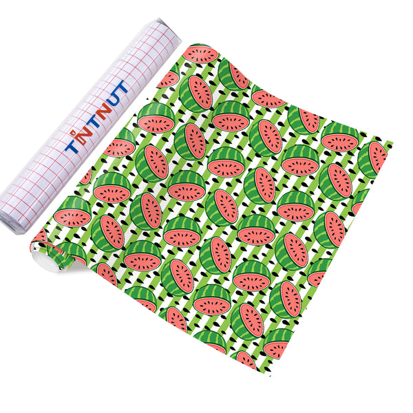 Tintnut Watermelon Permanent Vinyl,Summer Permanent Vinyl for Mugs,Waterproof Vinyl for Home Decor Self Sticker
