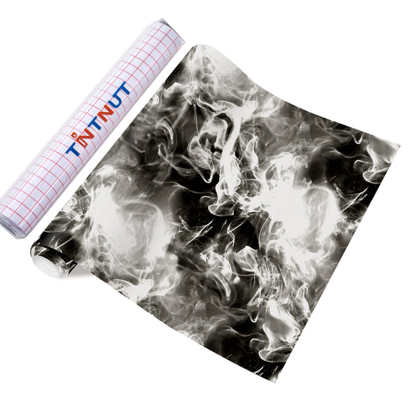 Tintnut Flame Permanent Vinyl,Pattern Adhesive Vinyl, Flame Permanent Vinyl Sheets Watercolor Self Sticker Water Proofing Vinyl