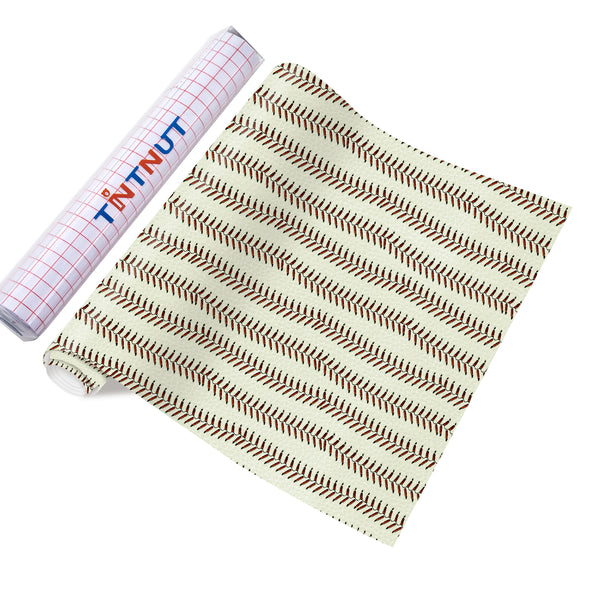 Tintnut Baseball Pattern Permanent Adhesive Vinyl Sports Adhesive Vinyl Sheets Self Sticker Water Proofing Vinyl
