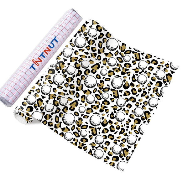 Tintnut Golf Patterned Permanent Vinyl,Permanent Adhesive Vinyl for Mugs,Permanent Outdoor Vinyl for Decor Sticker