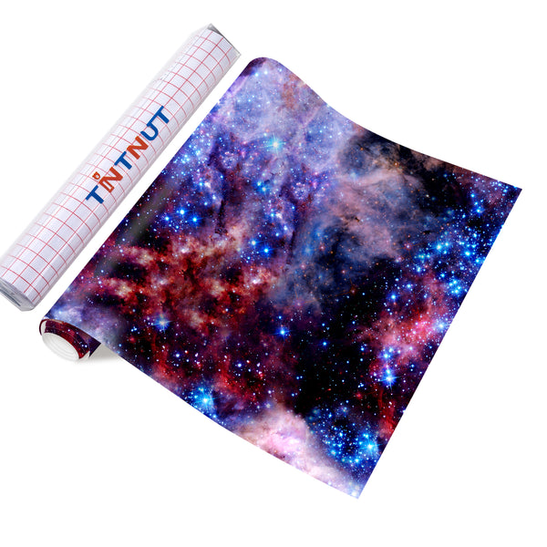 Tintnut Galaxy Pattern Permanent Vinyl  Purple Adhesive Vinyl Sheets Watercolor Sticker Water Proofing Vinyl