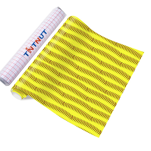Tintnut True Baseball Permanent Vinyl Yellow Adhesive Vinyl Sheets Self Sticker Water Proofing Vinyl