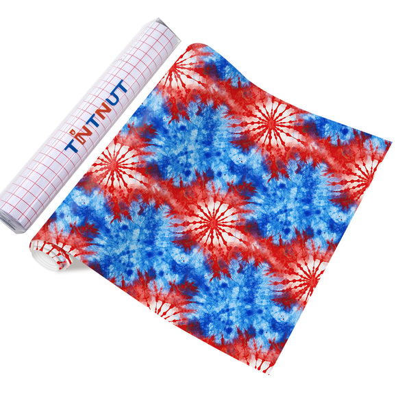 Tintnut Leopard Flag Adhesive Vinyl, American Flag Permanent Vinyl 4th of July Outdoor Flag Vinyl for Decor Sticker