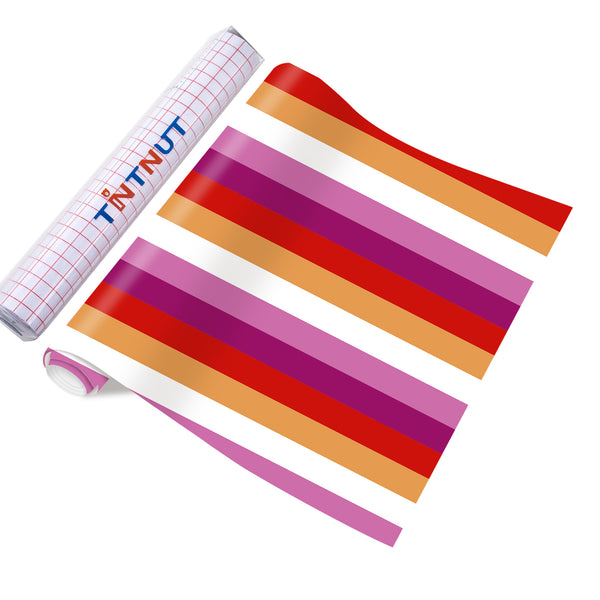 Tintnut Colorful Patterned Permanent Vinyl,Multicolor Gay Permanent Adhesive Vinyl Perfect Suited All Festival