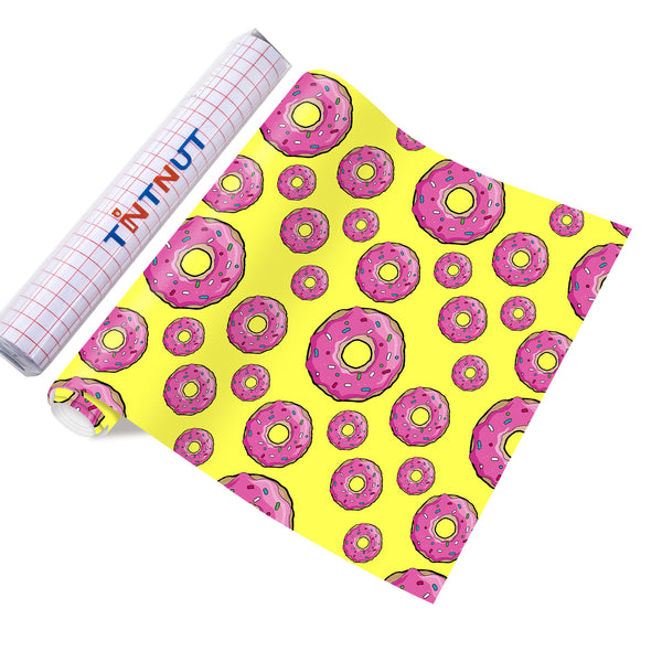 Tintnut Sweet Bakes Pattern Permanent Vinyl,Donut Sprinkle Permanent Vinyl for Cricut Machine, Adhesive Vinyl Sheets, Permanent Adhesive Vinyl,Self Sticker Water proofing Vinyl