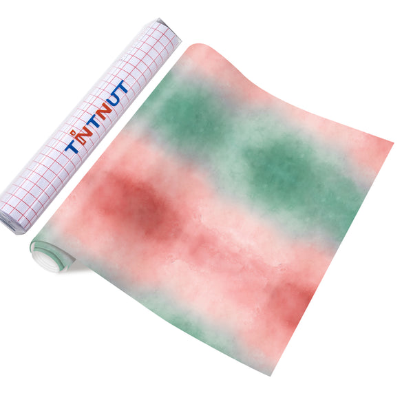 Tintnut Watercolor Permanent Vinyl,Color Gradient Permanent Adhesive Vinyl for Cutting Machine,Waterproof Vinyl for Home Decor Self Sticker