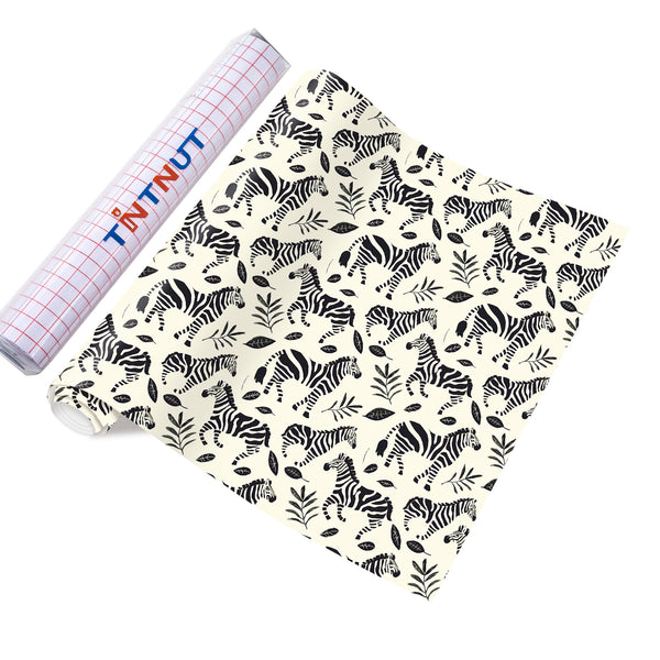 Tintnut Animals Patterned Permanent Vinyl,Forest Animals Permanent Adhesive Vinyl for Mugs,Self Sticker Water proofing Vinyl