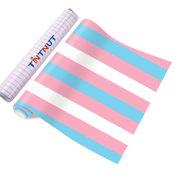 Tintnut Colorful Striped Patterned Permanent Vinyl,Multicolor Gay Permanent Adhesive Vinyl Perfect Suited All Festival