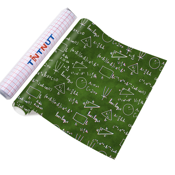 Tintnut School Patterned Permanent Vinyl,Mathematical Formula Patterned Permanent Adhesive Vinyl for Cutting Machine,Self Sticker Water proofing Vinyl