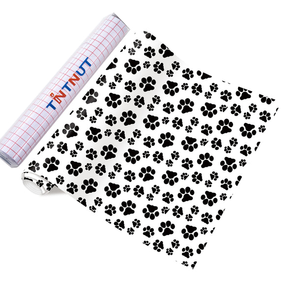 Tintnut Dog Patterned Permanent Adhesive Vinyl,Cartoon Dog Patterned Permanent Vinyl,Waterproof Vinyl for Decor Sticker, Self Sticker Water proofing Vinyl