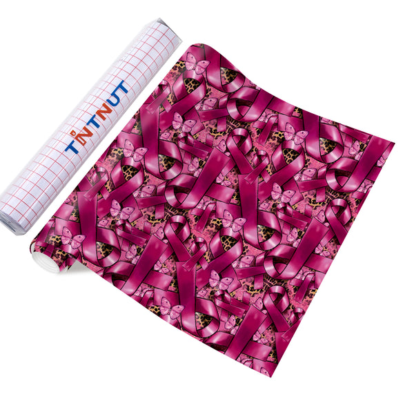 Tintnut Black Pink Permanent Vinyl,Pink Premanent Adhesive Vinyl for Cutting Machine,Self Sticker Water proofing Vinyl