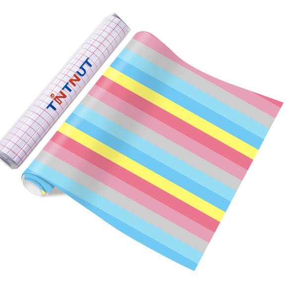 Tintnut Colorful Gay Permanent Vinyl,Multicolor Gay Permanent Adhesive Vinyl Perfect Suited All Festival