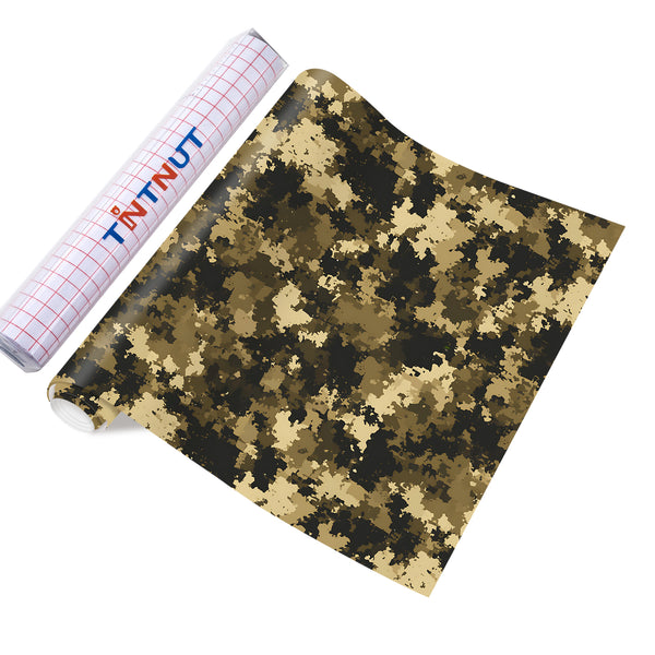Tintnut Army Style Permanent Vinyl，Camouflage Adhesive Vinyl  Compatible with Cricut Machine,Self Sticker Water proofing Vinyl