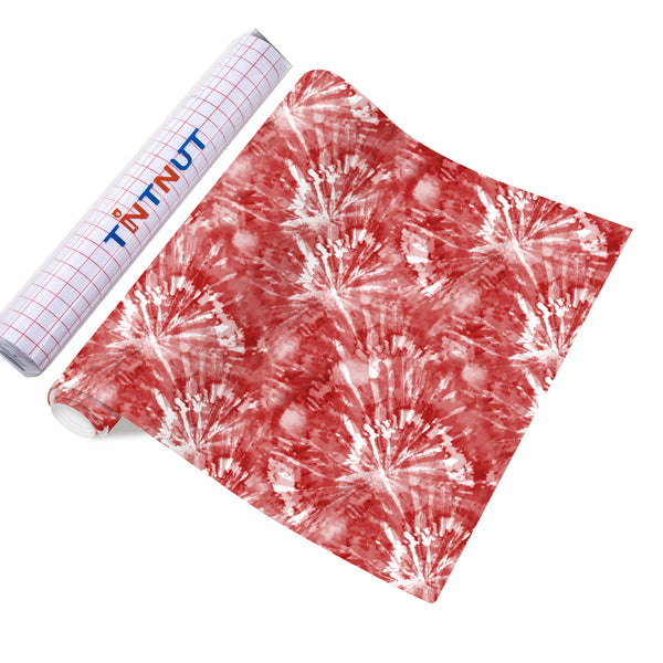 Tintnut Tie Dye Adhesive Vinyl, Seamless Colorful Permanent Adhesive Vinyl, Swirl Pattern Self Sticker Water proofing Vinyl