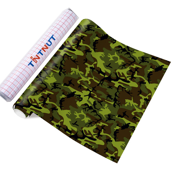 Tintnut Army Style Permanent Vinyl，Camouflage Color Adhesive Vinyl  Compatible with Cricut Machine,Self Sticker Water proofing Vinyl