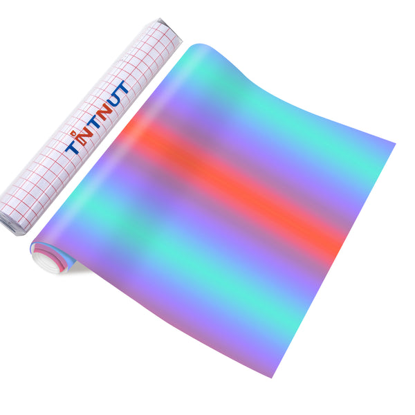 Tintnut Purple Blue Permanent Vinyl Gradient Adhesive Self Sticker, Ombre Glossy Self Sticker Water Proofing Vinyl