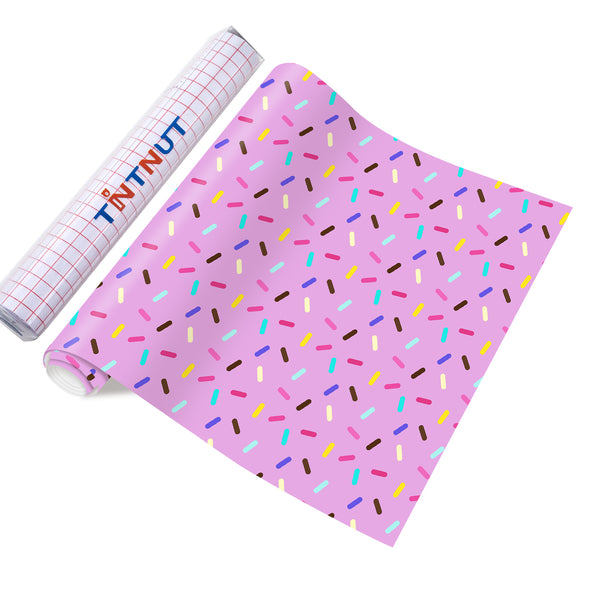 Tintnut Sweet Bakes Permanent Vinyl,Donut Sprinkle Permanent Vinyl for Cricut Machine, Adhesive Vinyl Sheets, Permanent Adhesive Vinyl