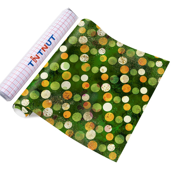 Tintnut Four-leaf Clover Permanent Vinyl,Green Permanent Adhesive Vinyl for Cutting Machine, Self Sticker Water Proofing Vinyl